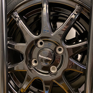 [新品未使用]ホイール、ロックナット付スタッドレスタイヤ