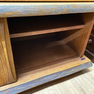 　利用可能　ダイニングボード　処分セール　シラカワ木工　和魂　和風モダン　無垢食器棚　キッチンボード　食器棚　棚　本棚　家具　プラクラ南9条店G