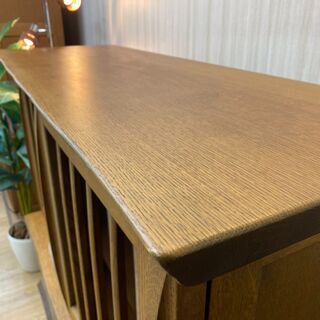 　利用可能　ダイニングボード　処分セール　シラカワ木工　和魂　和風モダン　無垢食器棚　キッチンボード　食器棚　棚　本棚　家具　プラクラ南9条店G