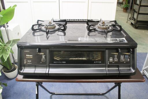 R2465) Paloma 中古 パロマ エブリシェフ　IC-360WA-R 水無し両面焼き LPガス用/右強火　ブラックプラチナ 2019年製! ガス台 店頭取引大歓迎♪ R2465) Paloma 中古 パロマ エブリシェフ IC-360WA-R 水無し両面焼き