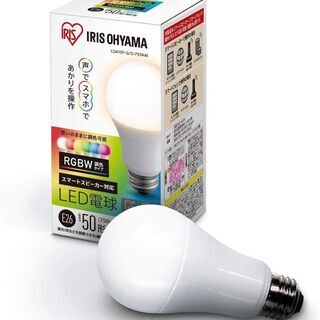 【未使用】アイリスオーヤマ LED 電球 調光 調色マルチカラー...