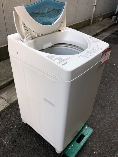 全自動洗濯機 TOSHIBA AW-5G5 2017年製 ホワイト 5.0kg 風乾燥機能付き
