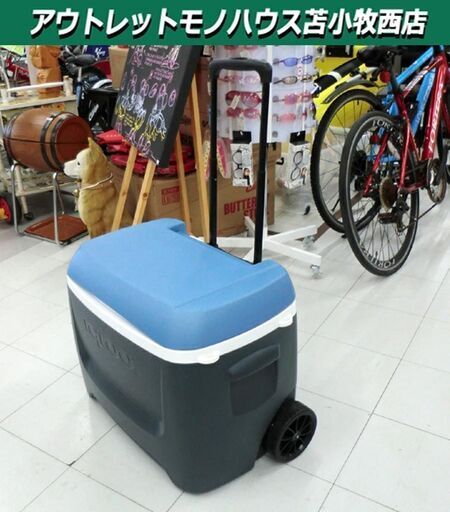 クーラーボックス 58L IGLOO 大型 キャスター付 コールドプレミアム 62QT MAXCOLD 車輪付 アウトドア キャンプ バーベキュー BBQ  クーラーBOX 保冷カート イグルー igloo 苫小牧西店