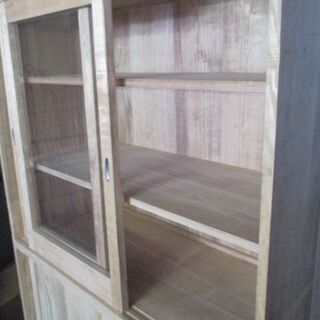 アンティーク棚 総桐製 棚 ガラス戸 キレイ