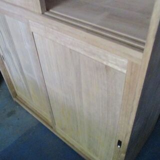 アンティーク棚　総桐製　棚　ガラス戸　キレイ アンティーク棚 総桐製 棚 ガラス戸 キレイ