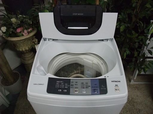 ■R1798) 日立 全自動洗濯機（洗濯容量5.0㎏）NW-50A 2017年製! 洗濯機 店頭取引大歓迎♪ NW-50A-W 全自動洗濯機 ピュアホワイト [洗濯5.0kg /乾燥機能無 /上