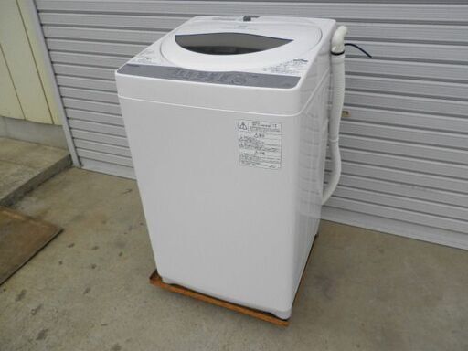 東芝 全自動洗濯機 ５kg グランホワイト AW-５G６ ２０１８年 美品 無料配送（つくば市から２０キロまで　NO2