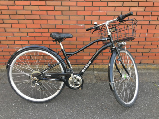 黒い自転車　27インチ　6段ギア