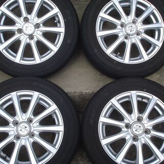 バリ山 14インチ 軽自動車 155/65R14 タイヤ・アルミセット 中古 安い 