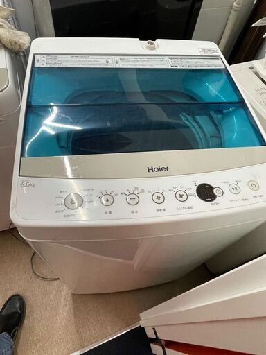 クリスマスファッション ■都内近郊無料で配送、設置いたします■2019年製　洗濯機　ハイアール　JW-C60A　6キロ■HI08 洗濯機