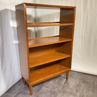 カリモク60+ karimoku シェルフ 飾り棚 フリーラック 収納棚 本棚 茶 中古品