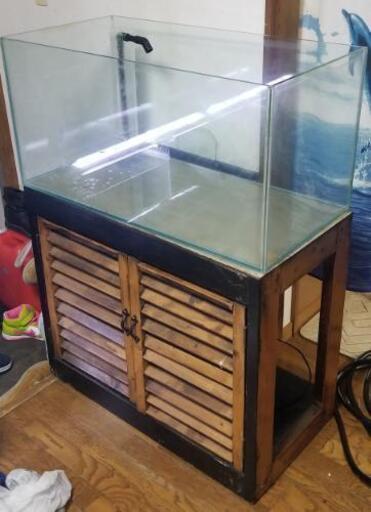 宮城仙台！900×450×450ガラスOF水槽セット！中古