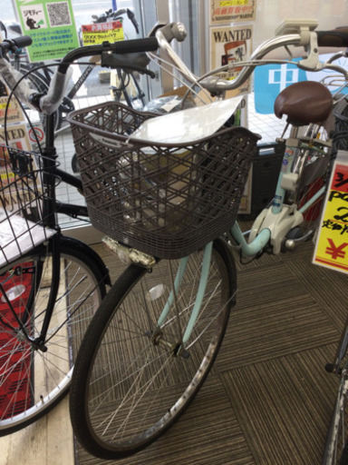 2/19  【綺麗色自転車】Panasonic26インチ自転車  02C6502 ミントグリーン  空色