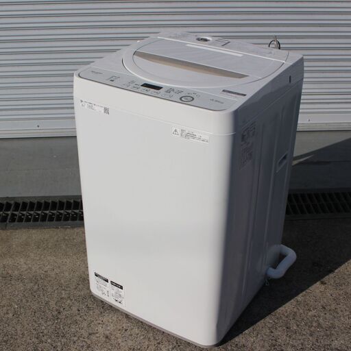 T612)SHARP 全自動洗濯機 ES-GE4D 4,5kg 時短コース 縦型洗濯機 シャープ 2019年製