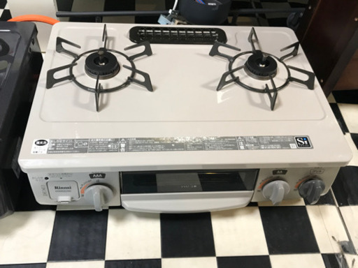 【リサイクルサービス八光　田上店　安心の3か月保証】 リンナイ　KGM562BEL ガスコンロ 2口 /右強火 /LPガス　2016年製