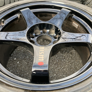 nismo LMGT4風 4本セット 17インチ9j+30 5穴114.3 アルミホイールタイヤ付き