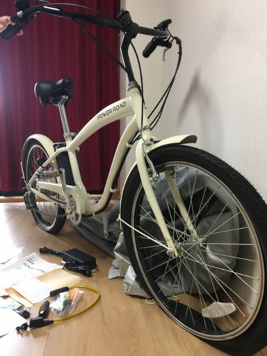 ビーチクルーザー♬ ロードバイク︎グリップ本革！︎電動自転車