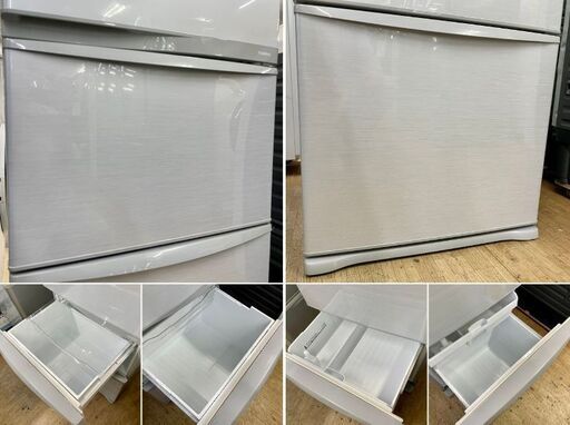 美品【 TOSHIBA 】東芝 375L 3ドア冷凍冷蔵庫 置けちゃうスリム 自動製氷機付き GR-E38N