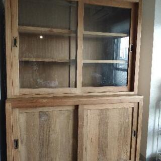 木製 無垢 食器棚 