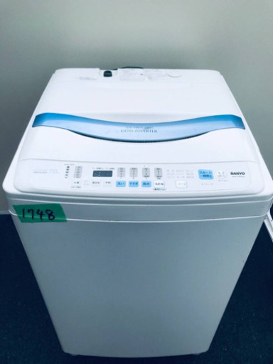 ‼️7.0kg‼️1748番 SANYO✨全自動洗濯機✨ASW-700SB‼️