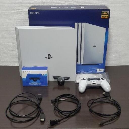PS4 Pro 1TB CUH-7200B ホワイト 背面アタッチメント付
