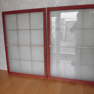 【売れました】昭和レトロ　窓、すりガラス（1967年製　乳白色）...