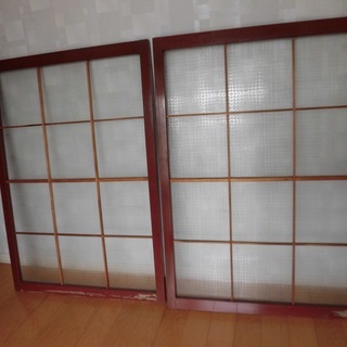 【売れました】昭和レトロ　窓、すりガラス（1967年製）2枚セッ...