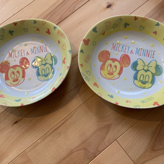 ミッキー&ミニー　オーバルカレー皿　2枚セット