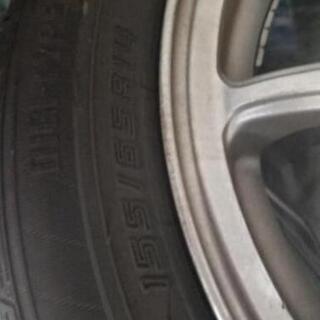 値下げしました！夏タイヤ155/65A14 DUNLOP 夏タイヤホイールつきに 