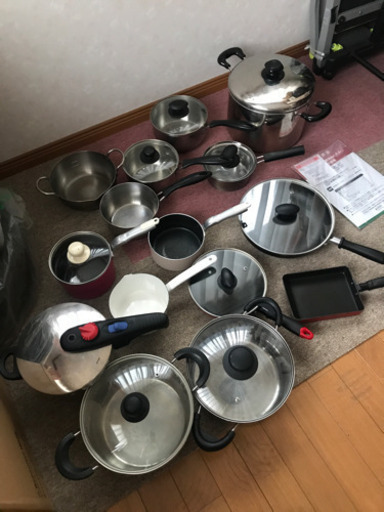 ★【お取引決定】圧力鍋　両手鍋　片手鍋　フライパン15点セット