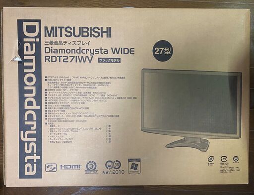 27inch液晶モニター MITSUBISHI RDT271WV(BK)
