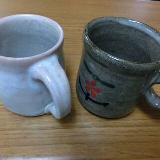 コーヒ－カップ　2個　手作り　陶器