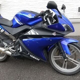 ヤマハ　YZF-R125　青／白　マフラー等改