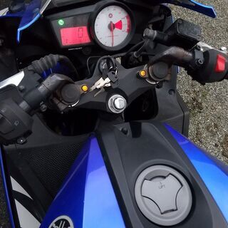 ヤマハ　YZF-R125　青／白　マフラー等改