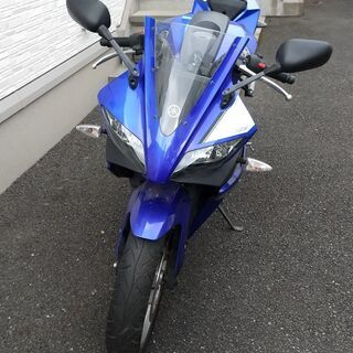 ヤマハ　YZF-R125　青／白　マフラー等改