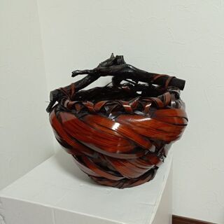 再値下げ！新品★未使用★花いけ　竹籠　