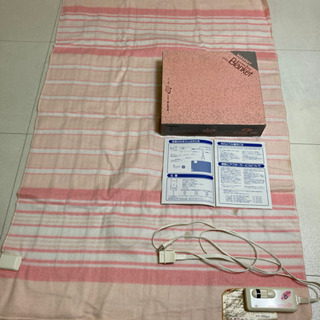 【取引成立】電気毛布×2個 マミー電子洗える敷毛布＆KEIO電子...