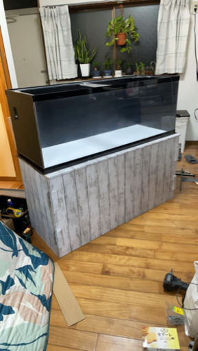 120cm水槽 水槽台 生体セット 引き取り限定