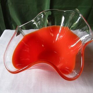 花瓶/ガラス変形浅型