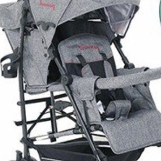 キンダーワゴン デニム二人縦型ベビーカーバギー