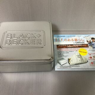 BLACK+ DECKER ウッドキャリアー  エンボス缶 ブラ...