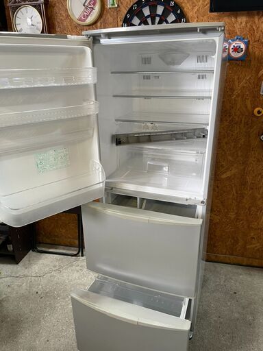 H2001 シャープ 3ドア冷蔵庫 両開き シルバー