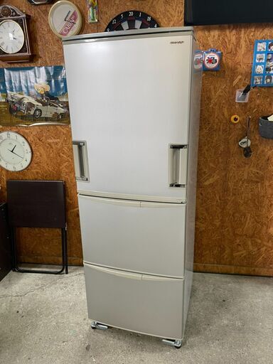 H2001 シャープ　3ドア冷蔵庫　両開き　シルバー