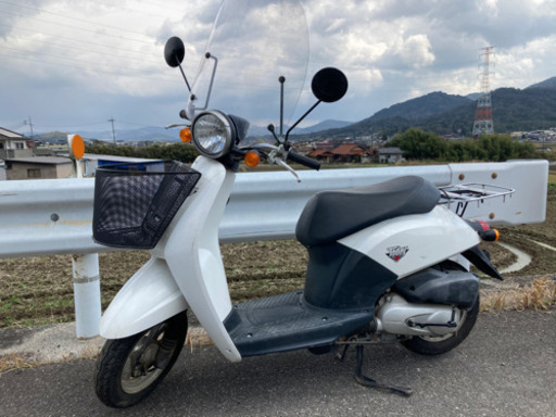 【売約済】実働 BT新品 バリ溝 キャブOH済み ホンダ AF61 トゥデイ 4スト 原付バイク スクーター 風防おまけ付き