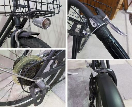 ◇自転車 20インチ 6段切替え 黒 ブリヂストン ベガス VEGAS ブラック  