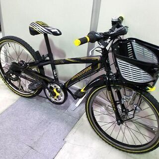 ◇子供用自転車 22インチ 7段切替え 黒 ブリヂストン GFJr CROSSFIRE