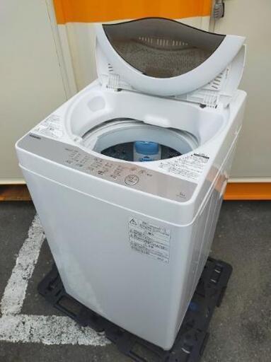 ■決定済■2019年製■東芝  全自動洗濯機 5kg 風乾燥機能付(1.3kg) グランホワイト AW-5G6