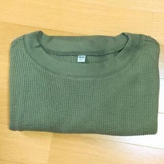 ユニクロ  ワッフル クルーネック Tシャツ(七分袖) (未使用)