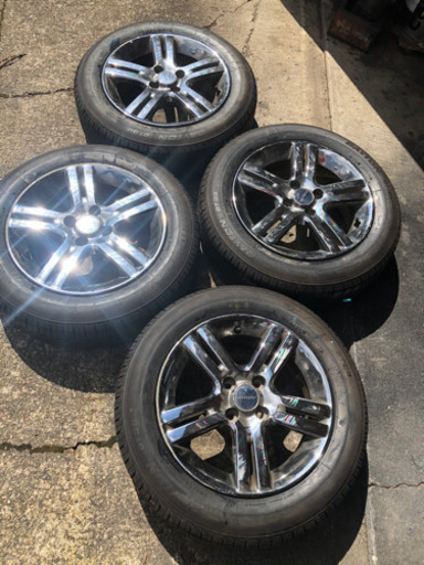 175/65r15  サマータイヤバリ溝　アルミホイール付き　ニッサン　マーチ等