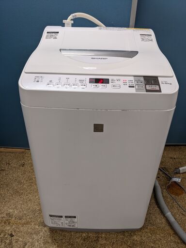 SHARP シャープ 全自動電気洗濯機 5.5kg 2017年製 ES-T5E4-KW 乾燥